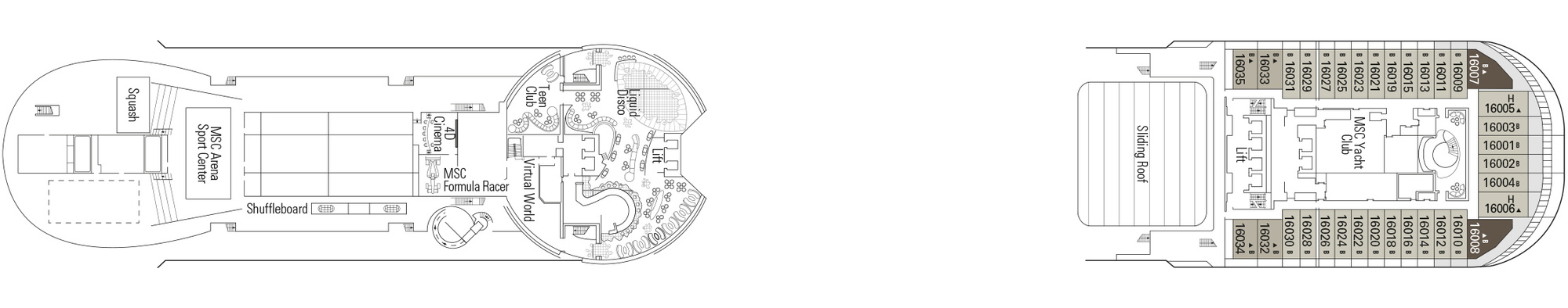 Deck 16 - Aurora plan